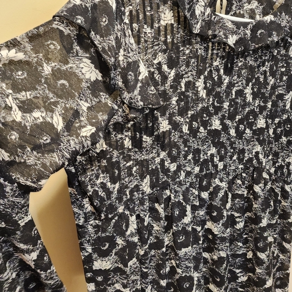 Free people floral print flare light weight mini dress fits M - Picture 5 of 15